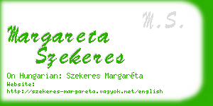 margareta szekeres business card